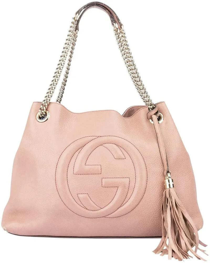 Gucci Crossbody Bags  Pink Leather Soho Crossbody Bag rosa Gold