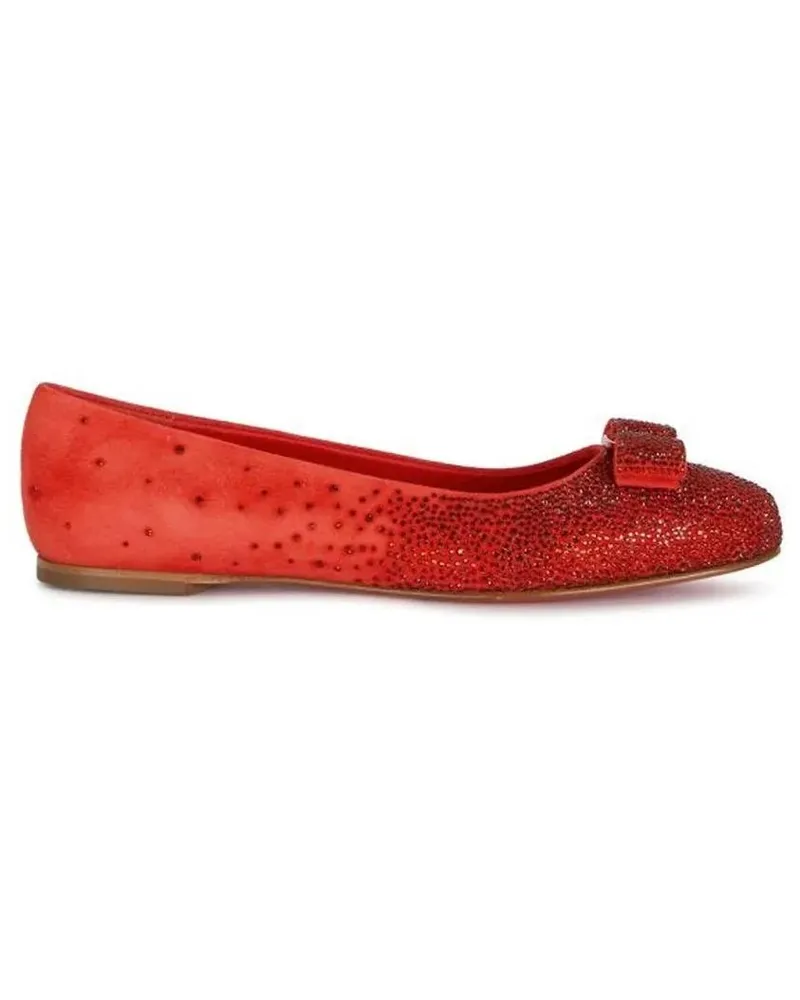 Ferragamo Red Ballerina Flats rot Rot