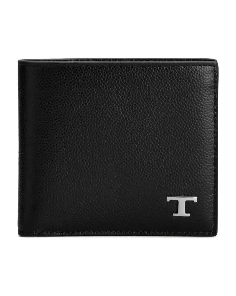 TOD'S Portemonnaies Textured Black Wallet With Refined Aesthetic schwarz Schwarz