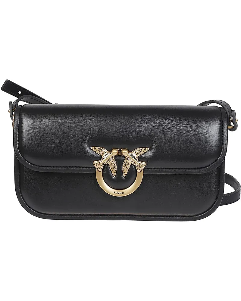 Pinko Crossbody Bags Love Box Baguette Bag Black schwarz Schwarz