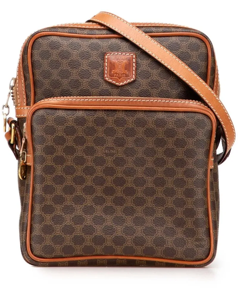 Celine Hobo Bags Macadam Coated Canvas Crossbody braun Braun