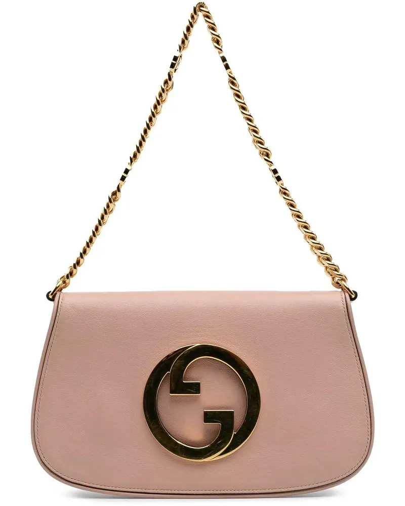 Gucci Hobo Bags Calfskin Blondie Chain Satchel rosa Gold
