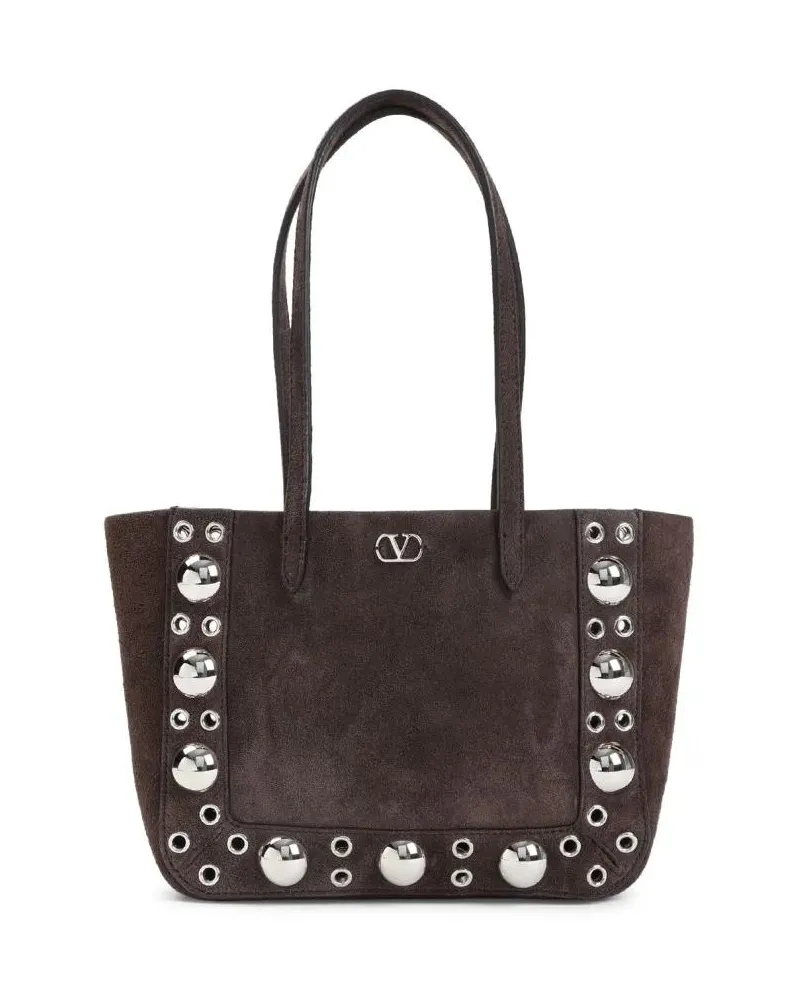 Valentino Garavani Shopper & Totes Testa Di Moro Brown Cow Suede Leather Nellcote Min braun Braun