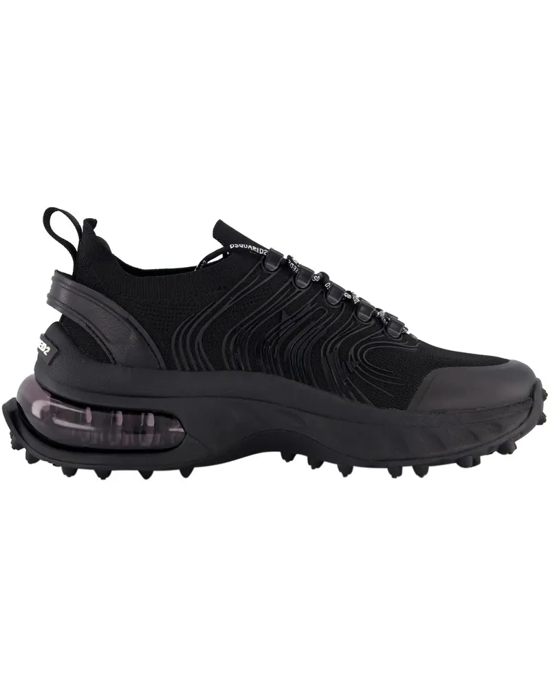 Dsquared2 Low-Top Sneaker Dames Bubble Sneaker Zwart schwarz Schwarz