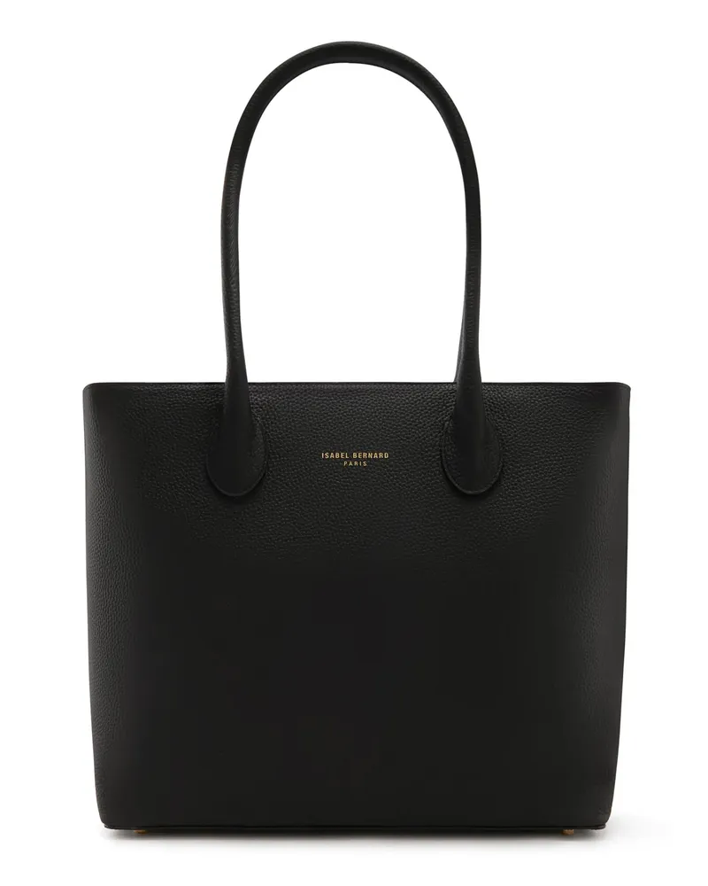 Isabel Bernard Shopper Honoré Lysanne Black Calfskin Leather Shoulder Bag schwarz Schwarz
