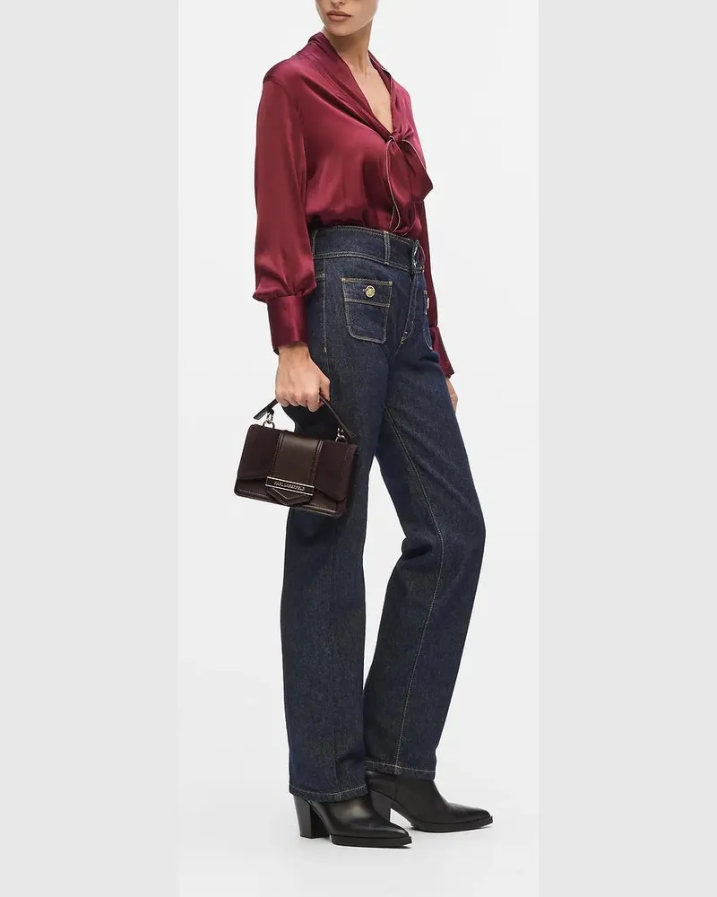 Karl Lagerfeld Crossbody Bags K/Nova kleine Wildleder-Umhängetasche braun Braun