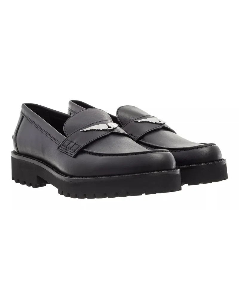 Zadig & Voltaire Loafer Joeacassin Semy-Shiny Calfskin schwarz Schwarz