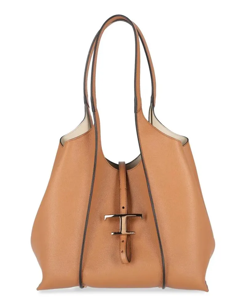 TOD'S Shopper & Totes Spacious Brown Tote Bag With Structured Silhouette braun Braun