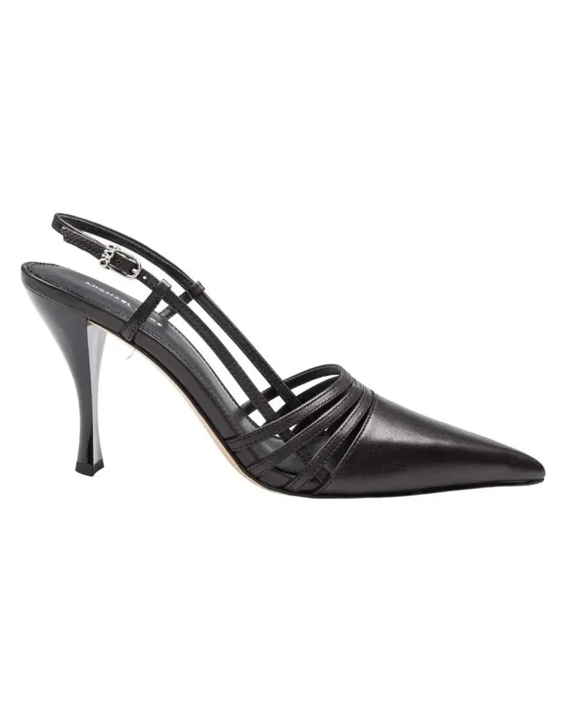 Michael Kors Hohe Schuhe Haisley Slingback In Black Leather grau Grau