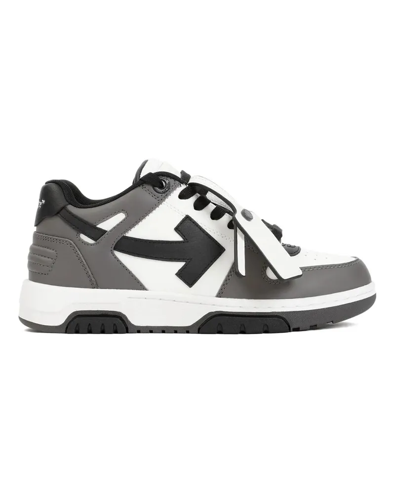 OFF-WHITE Low-Top Sneaker Dark Grey Leather Out Of Office Sneakers grau Grau