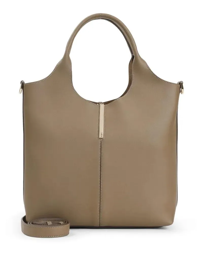 TOD'S Hobo Bags Lentil Brown Leather Ebr Double Handles Little Bag beige Beige