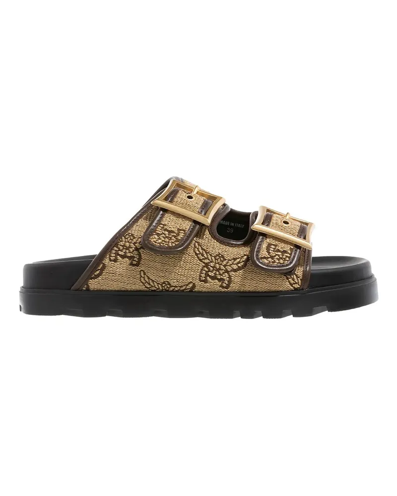 MCM Sandalen W  Col Rff Effct Txtl Flat Sanda braun Braun