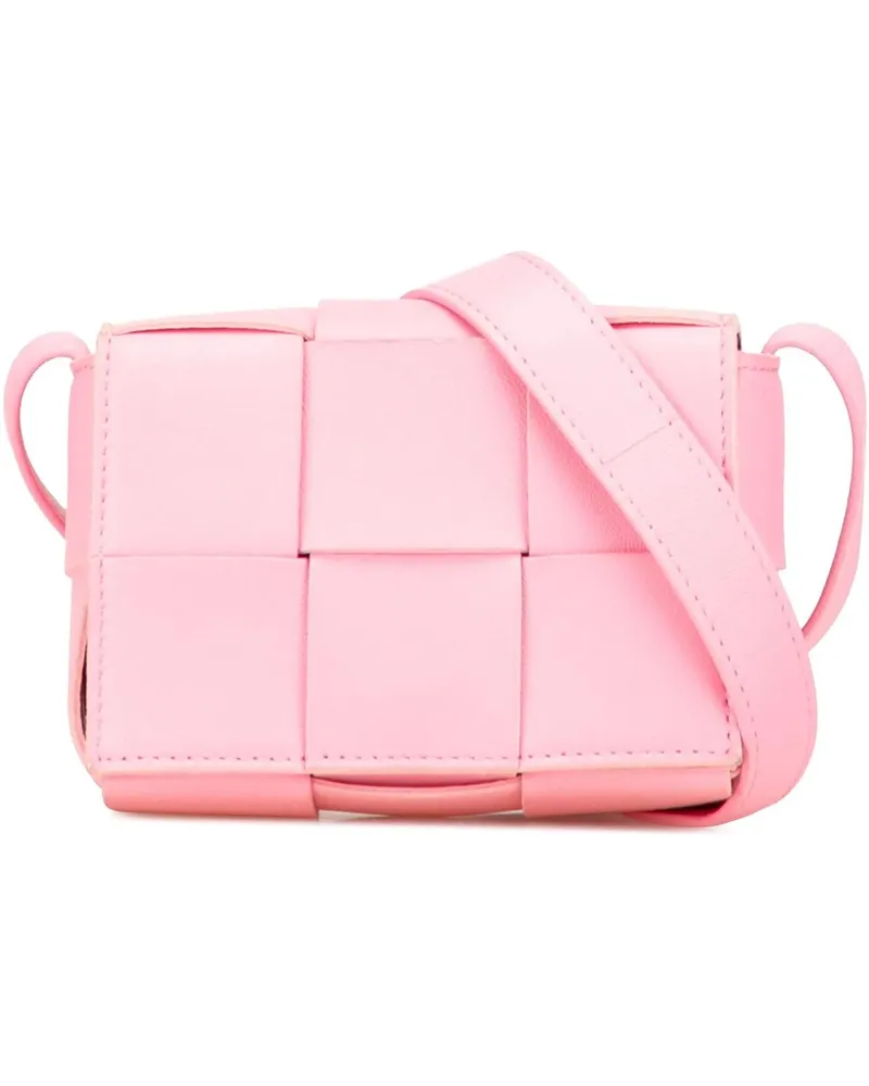 Bottega Veneta Hobo Bags Candy Nappa Intrecciato Cassette Crossbody rosa Gold