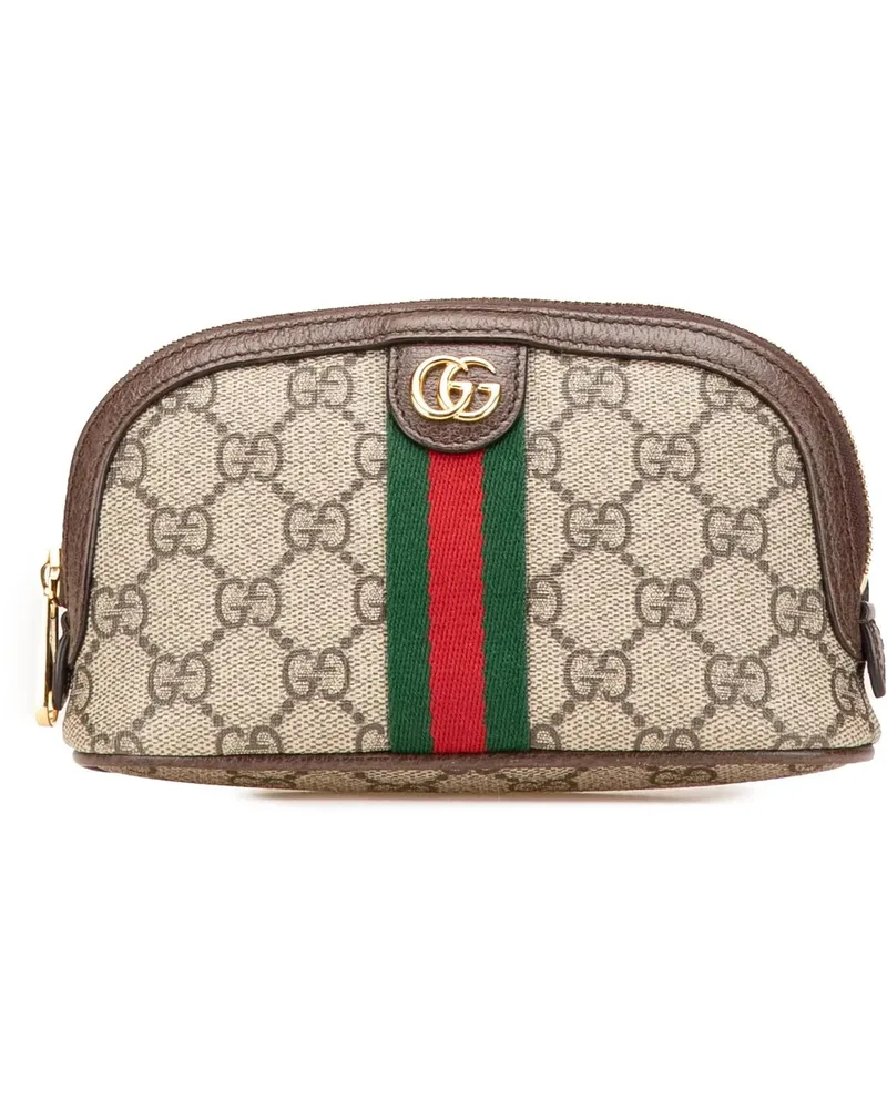 Gucci Kosmetiktaschen 2016-2024 GG Supreme Web Ophidia Pouch braun Braun