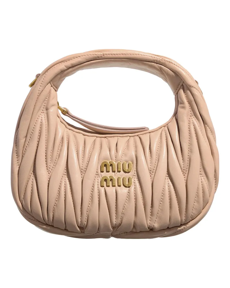 Miu Miu Hobo Bag Lamb Leather Mini Bag Gold