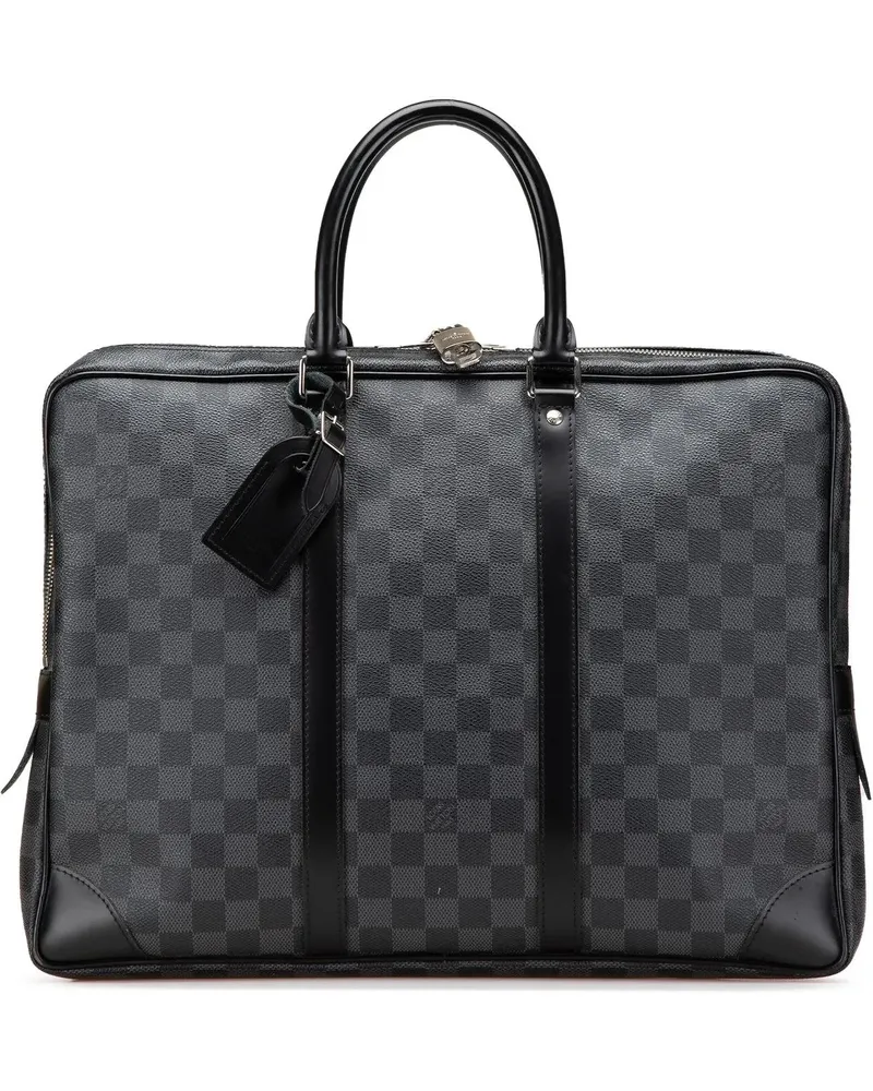 Louis Vuitton Crossbody Bags Damier Graphite Porte Documents Voyage PM schwarz Schwarz