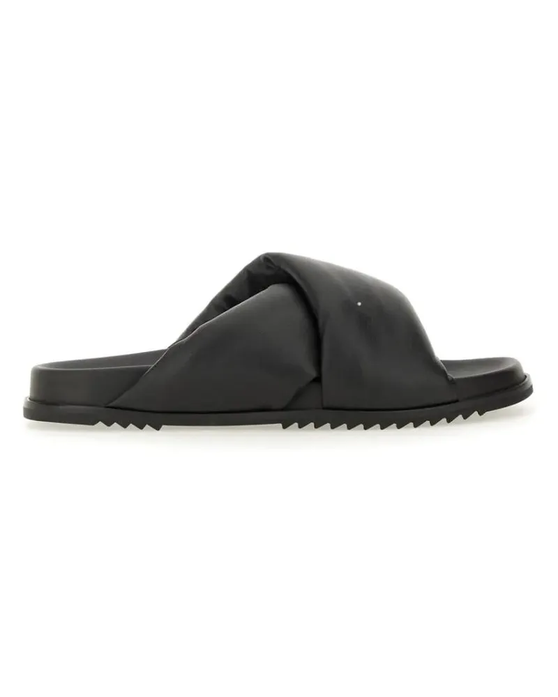 Rick Owens Loafer Twisted Design Lamb Leather Slides schwarz Schwarz
