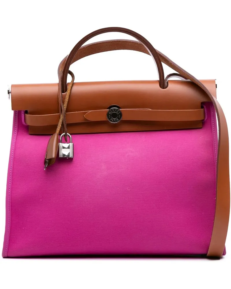 Hermès Hobo Bags Toile Herbag Zip 31 rosa Gold