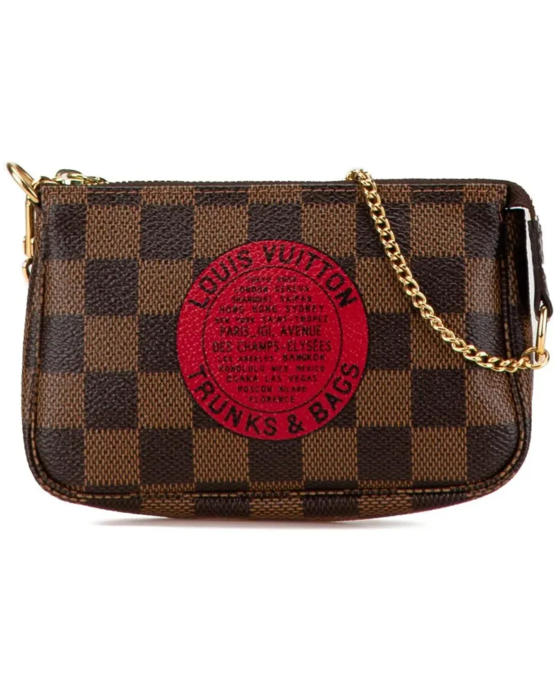 Louis Vuitton Crossbody Bags 2008 Damier Ebene Trunks and Bags Mini Pochette Ac braun Braun