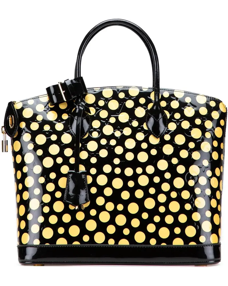 Louis Vuitton Crossbody Bags Yayoi Kusama Monogram Infinity Dots Lockit MM schwarz Schwarz