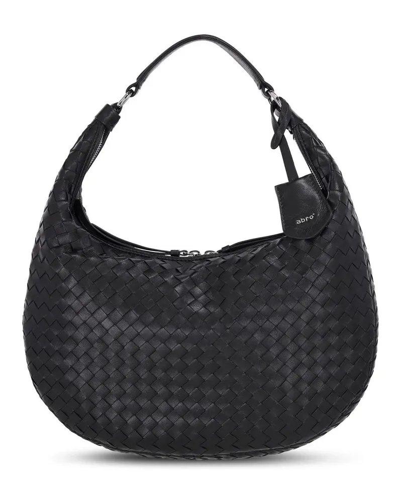 Abro Crossbody Bags Kleine Hobo Bag Nana aus Leder schwarz Schwarz