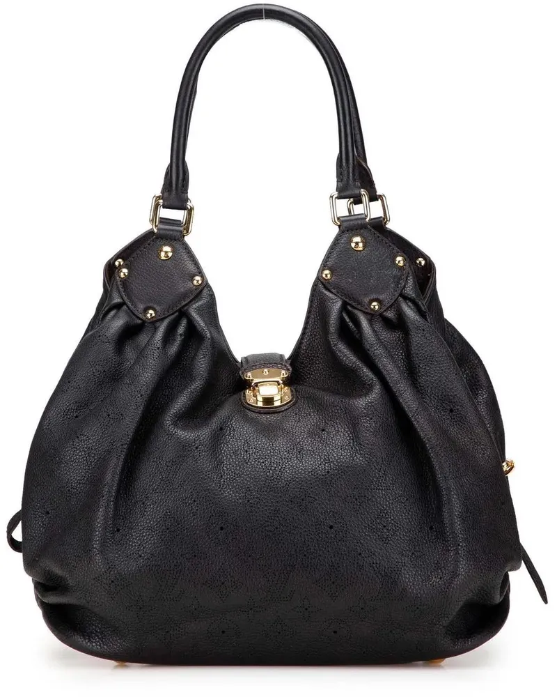 Louis Vuitton Hobo Bags Monogram Mahina L schwarz Schwarz