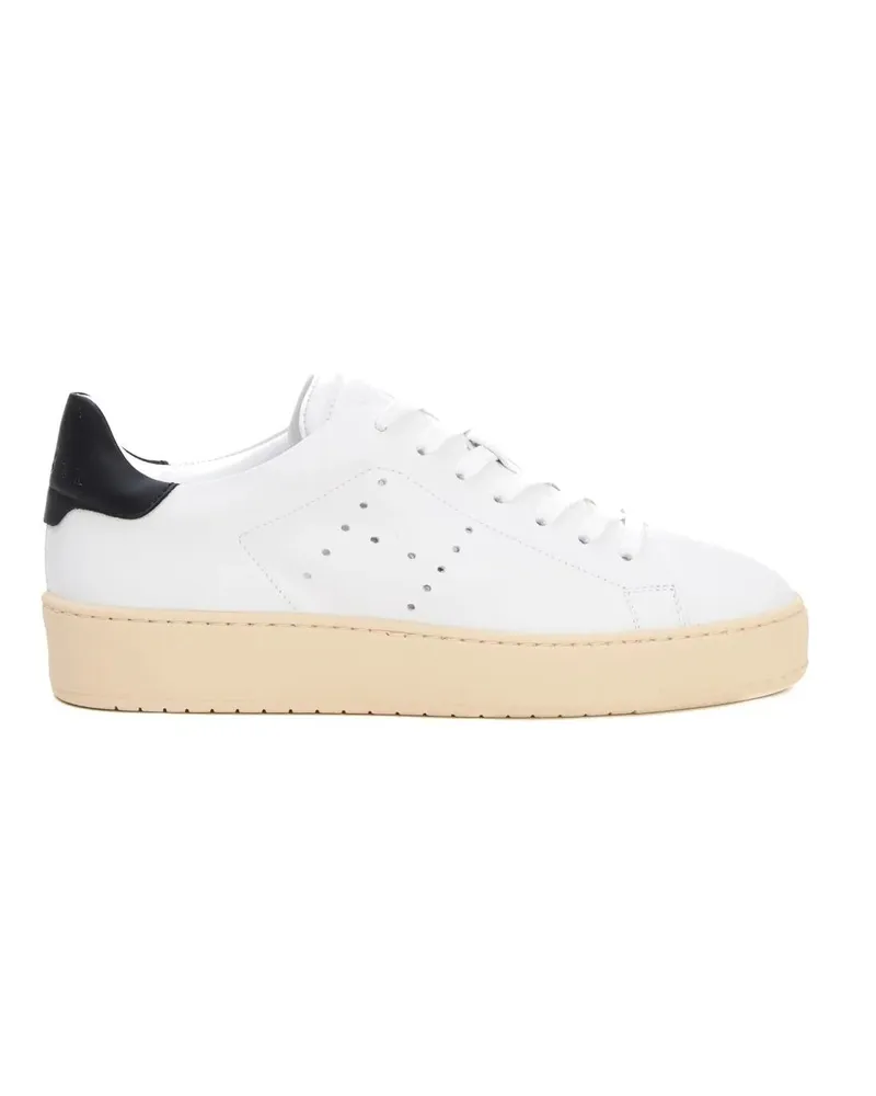 Hogan Low-Top Sneaker New White Leather Cassette Black Spoiler Sneakers weiß Weiß