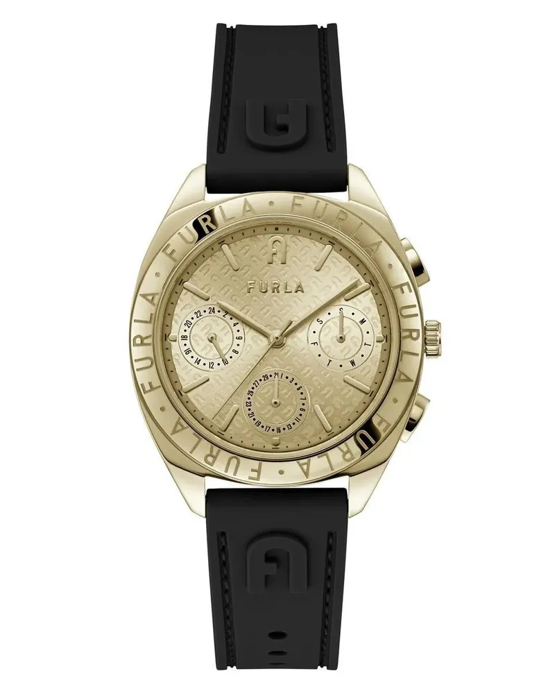 Furla Uhr Analoge Quarzuhr  Logos black Schwarz