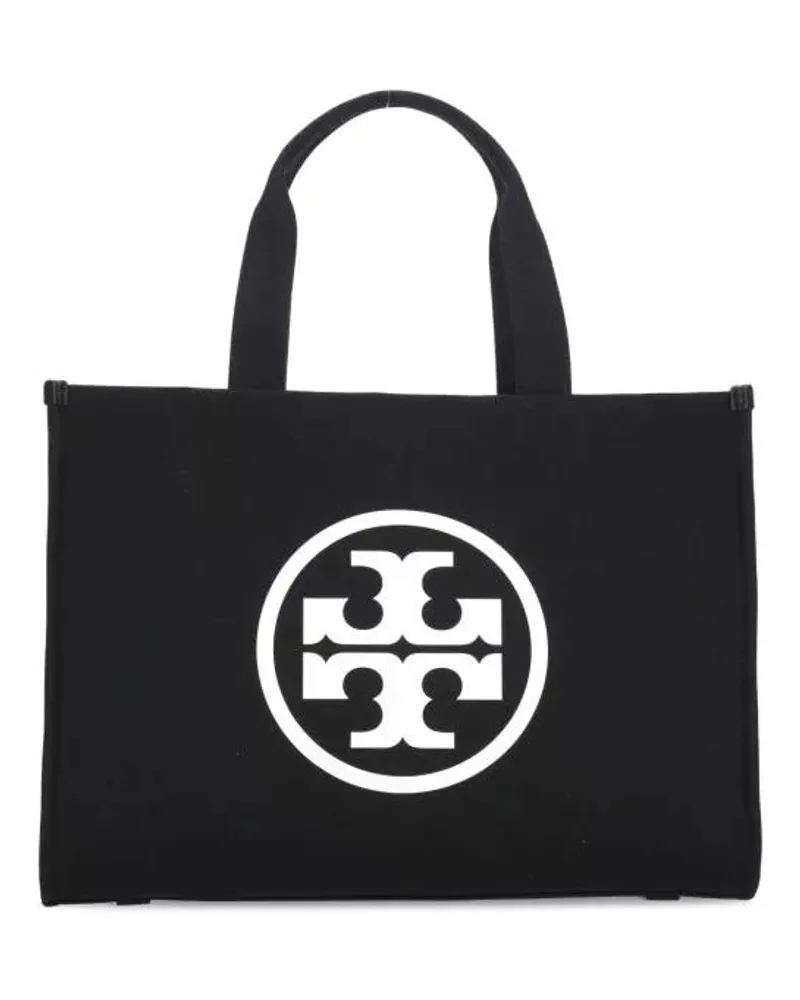 Tory Burch Tote Ella Canvas Tote Bag Schwarz