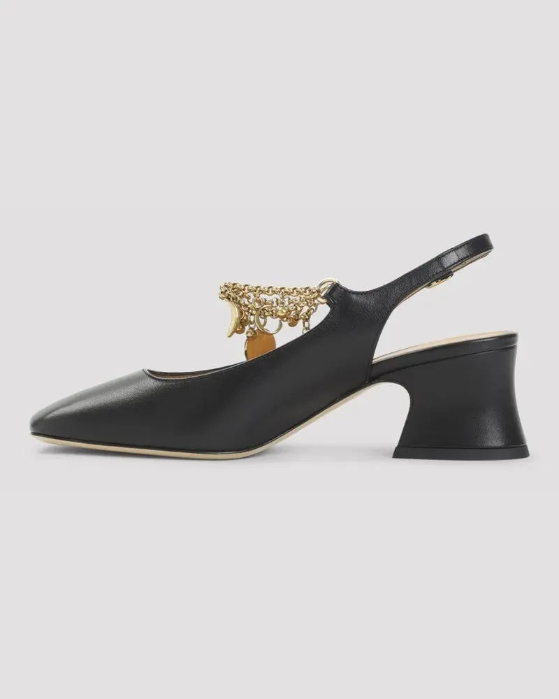 Chloé Hohe Schuhe Black Nappa Leather Charms Pumps schwarz Schwarz