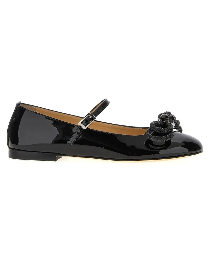 Mach & Mach Double Bow' Ballet Flats schwarz Schwarz