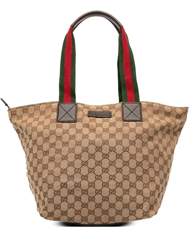 Gucci Shopper GG Canvas Web Tote braun Braun