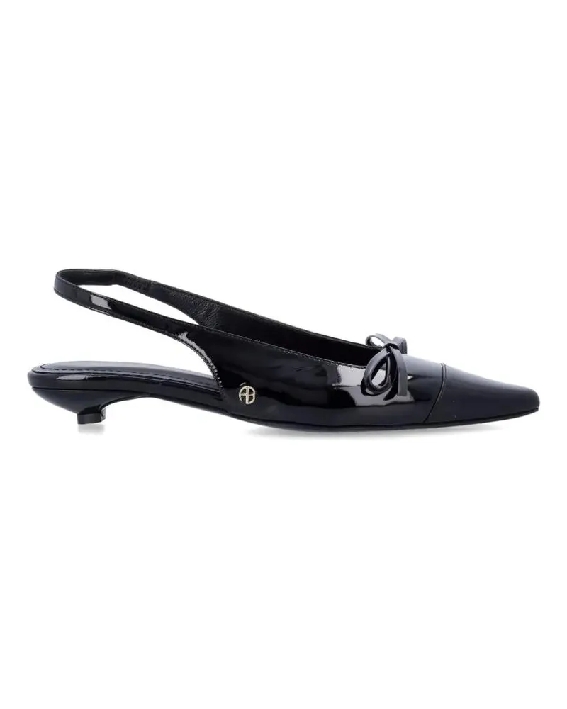 Anine Bing Hohe Schuhe Zoey Ribbon Sling Back schwarz Schwarz