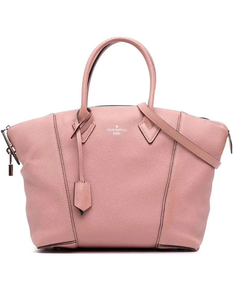 Louis Vuitton Hobo Bags Taurillon Soft Lockit MM rosa Gold