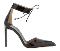 Hohe Schuhe Patent Leather Pumps schwarz