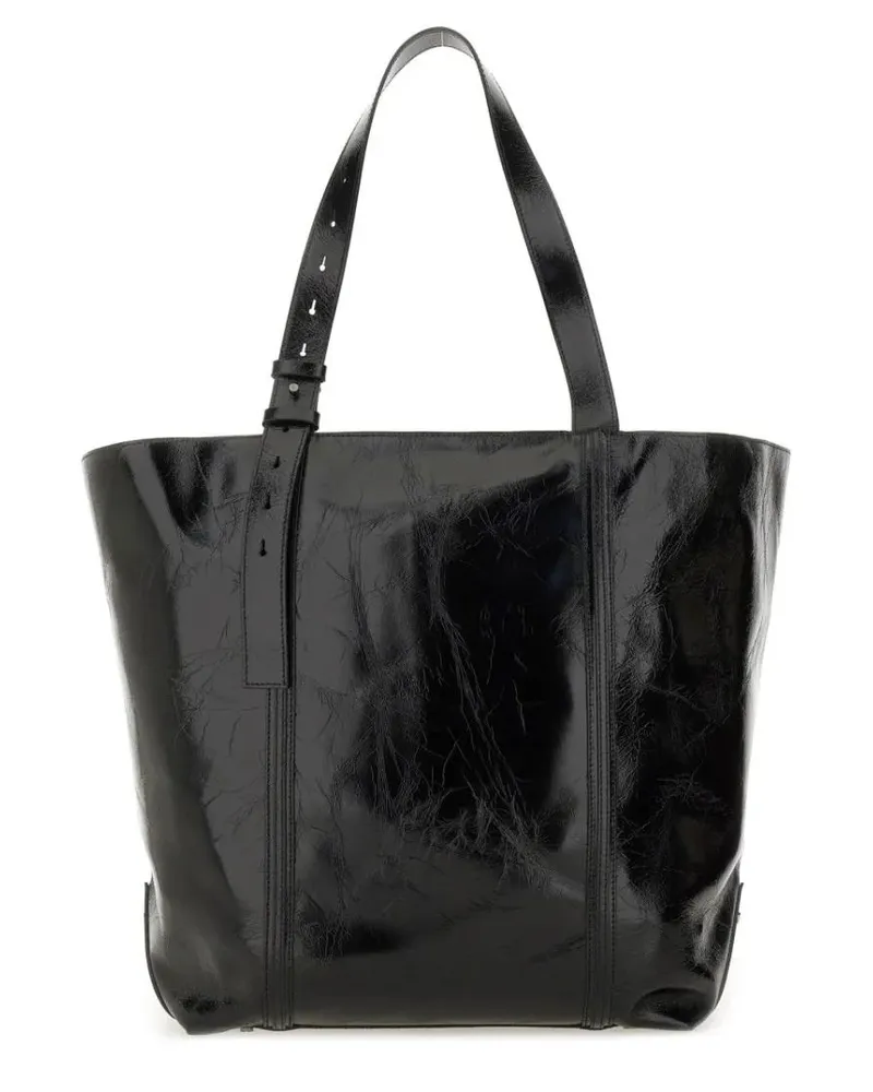 Golden Goose Shopper & Totes Black Leather Tote With Structured Silhouette schwarz Schwarz