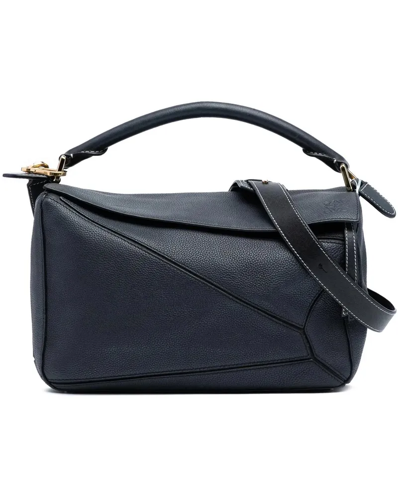 Loewe Hobo Bags Medium Calfskin Puzzle Satchel schwarz Schwarz