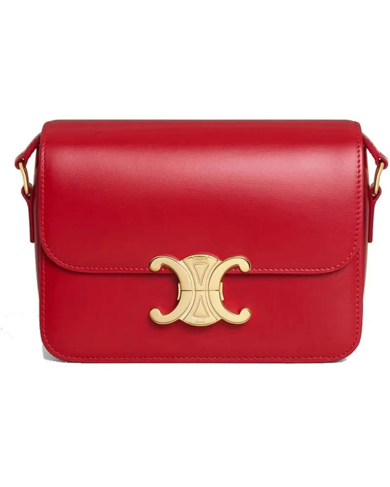Celine Crossbody Bags  Teen Triomphe Shoulder Bag rot Rot
