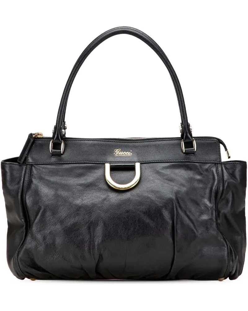 Gucci Shopper Leather Abbey D Ring Tote schwarz Schwarz