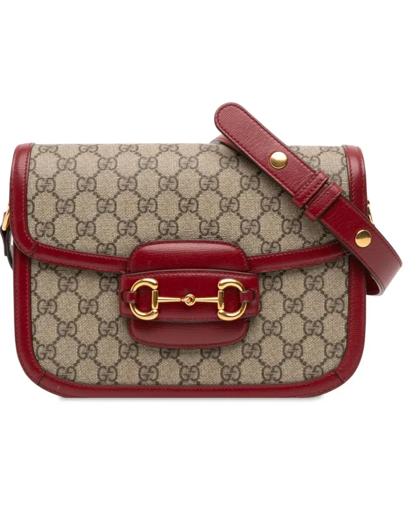 Gucci Hobo Bags Medium GG Supreme Horsebit 1955 Shoulder Bag braun Braun
