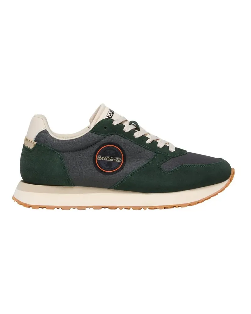 Napapijri Low-Top Sneaker Deep Green Suede And Technical Fabric Sneakers grün Grün