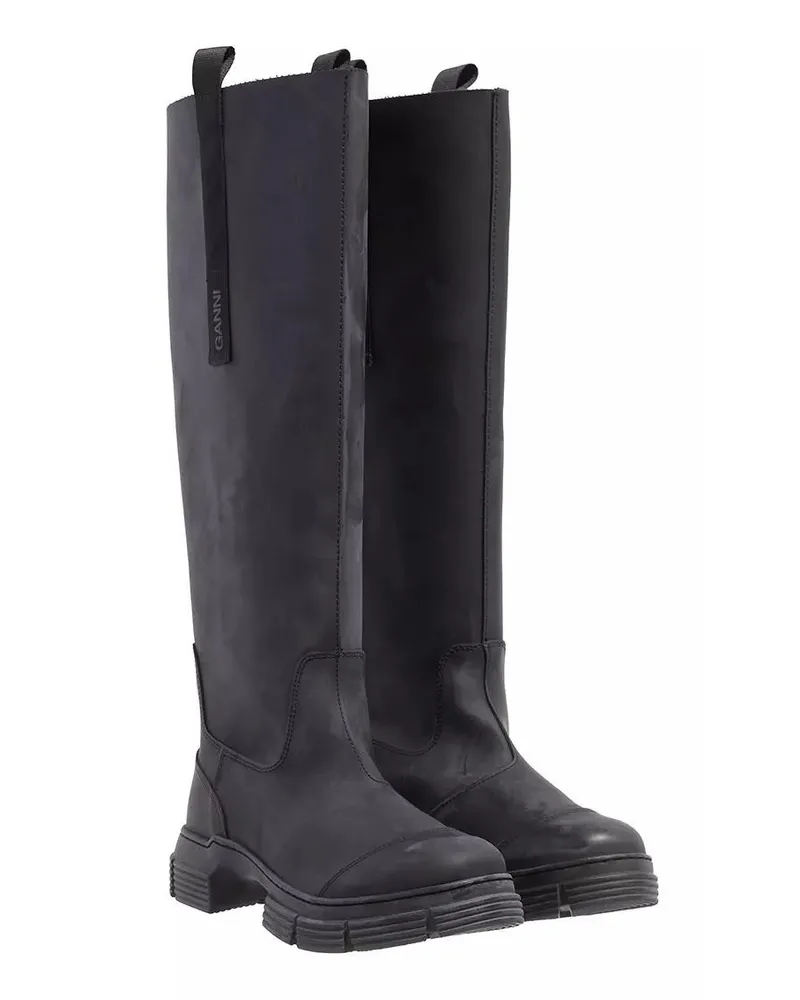 Ganni Stiefel & Boots Recycled Rubber schwarz Schwarz