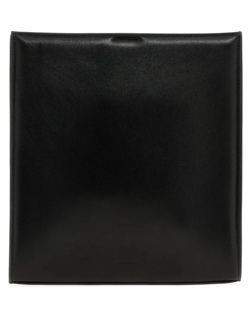 Jil Sander Hobo Bags Leather Shoulder Strap schwarz Schwarz