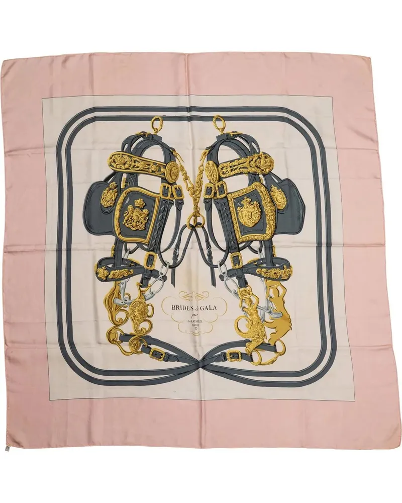 Hermès Tücher & Schals Hermes Classic Brides de Gala Silk Carre 90 Scarf rot Rot