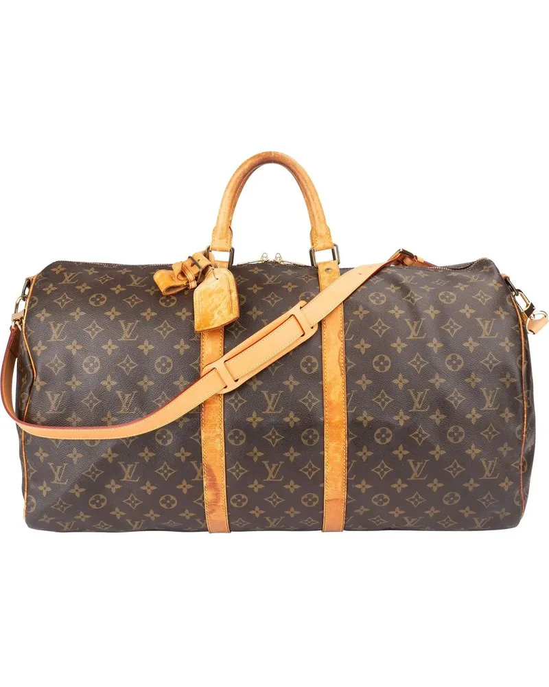 Louis Vuitton Crossbody Bags  Canvas Monogram Keepall 55 Bandoulie braun Braun