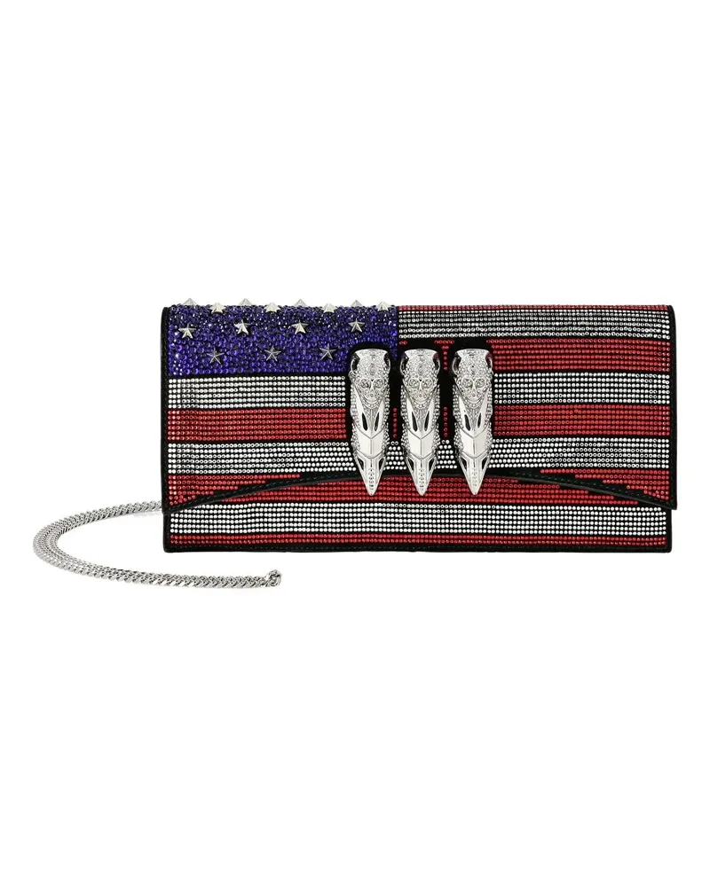 Philipp Plein Clutches Eagle Clutch Strass Us Flag bunt Bunt