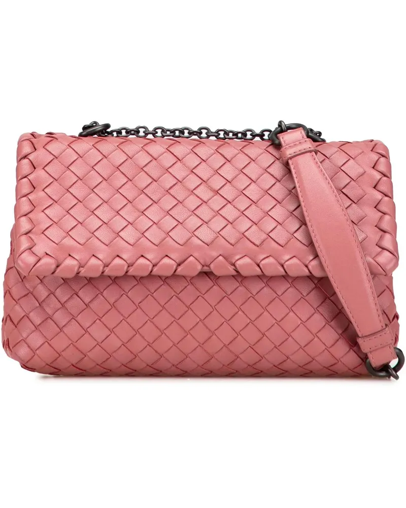 Bottega Veneta Hobo Bags Baby Nappa Intrecciato Olimpia Crossbody rosa Gold