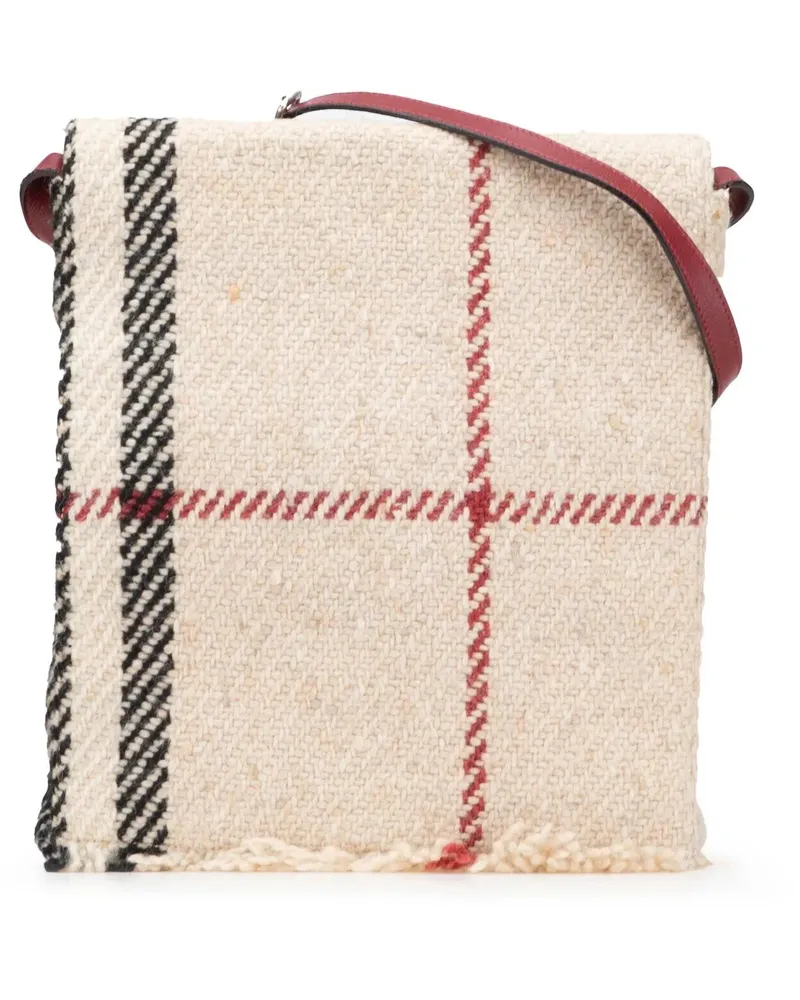 Burberry Hobo Bags Nova Check Wool Crossbody braun Braun