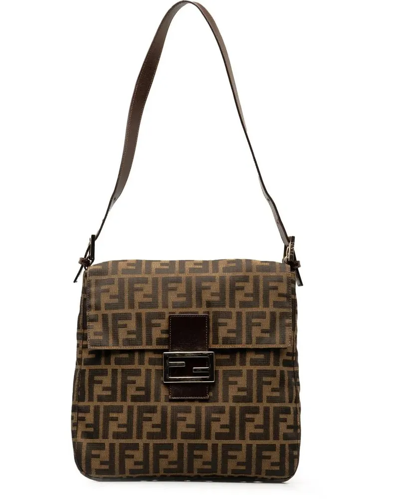 Fendi Hobo Bags 20th Zucca Canvas Mamma Forever braun Braun