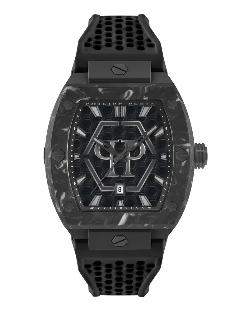 Philipp Plein Uhren Analoge Quarzuhr The Hexagon Phantom black Schwarz
